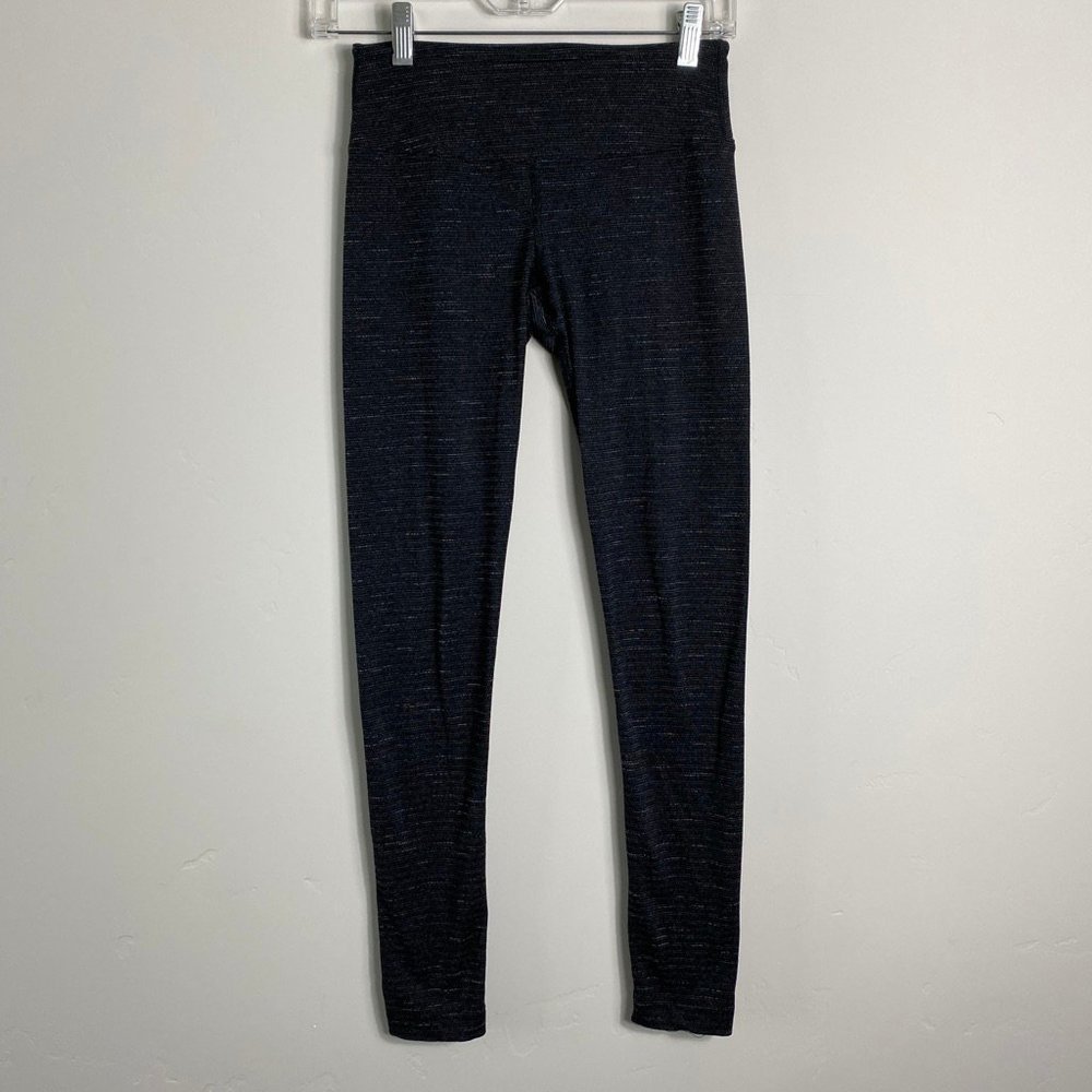 Hard Tail Full-Length XS Black Striped Leggings